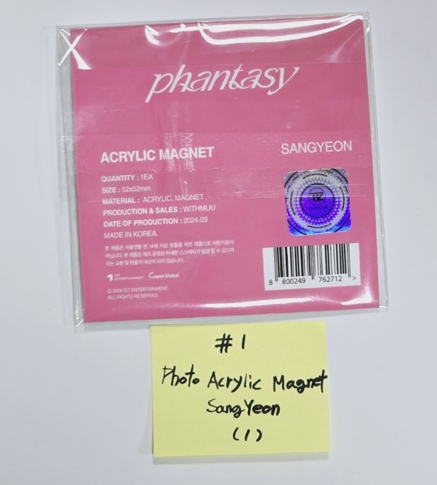 The Boyz "Phantasy" - Pop-Up Store MD (1) (Photo Acrylic Magnet, Board Parts Key Ring, Necklace) [24.4.5] - HALLYUSUPERSTORE