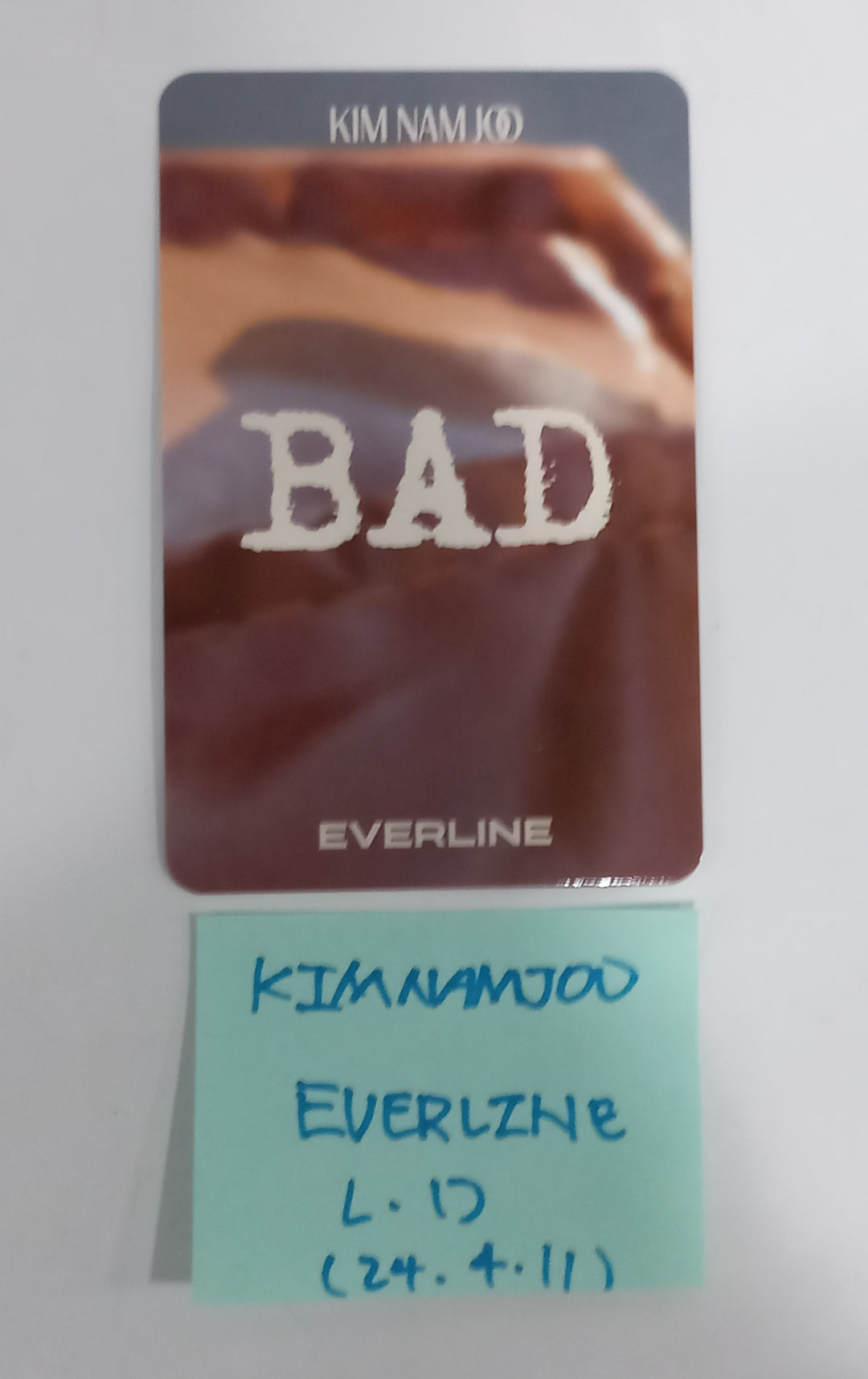 Kim Nam Joo " BAD" - Hand Autographed(Signed) Photocard [24.4.11] - HALLYUSUPERSTORE