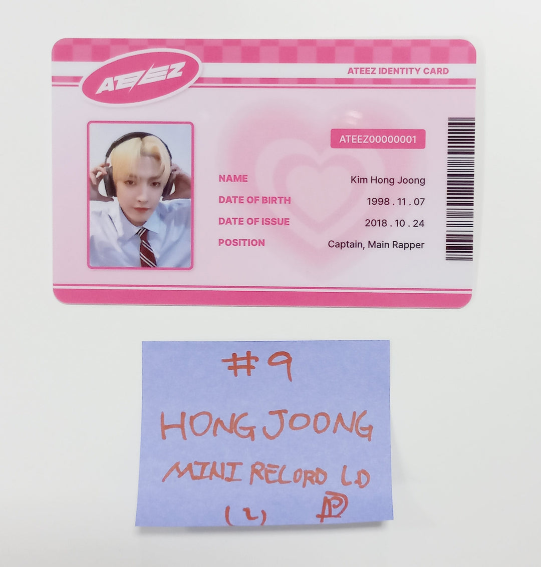 Ateez "The World Ep.Fin : Will" - Mini Record Lucky Draw Event Photocard, ID Card [Platform Ver.] [24.4.12] - HALLYUSUPERSTORE