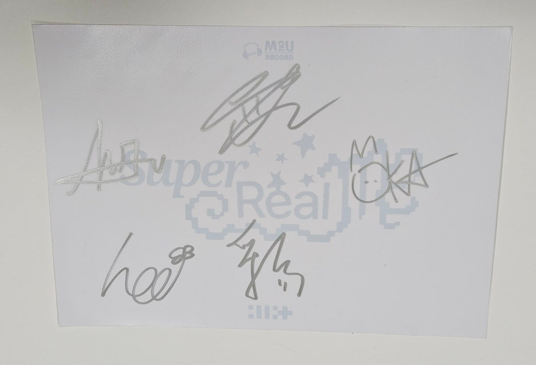 ILLIT "SUPER REAL ME" - Hand Autographed(Signed) Paper [24.4.15] - HALLYUSUPERSTORE