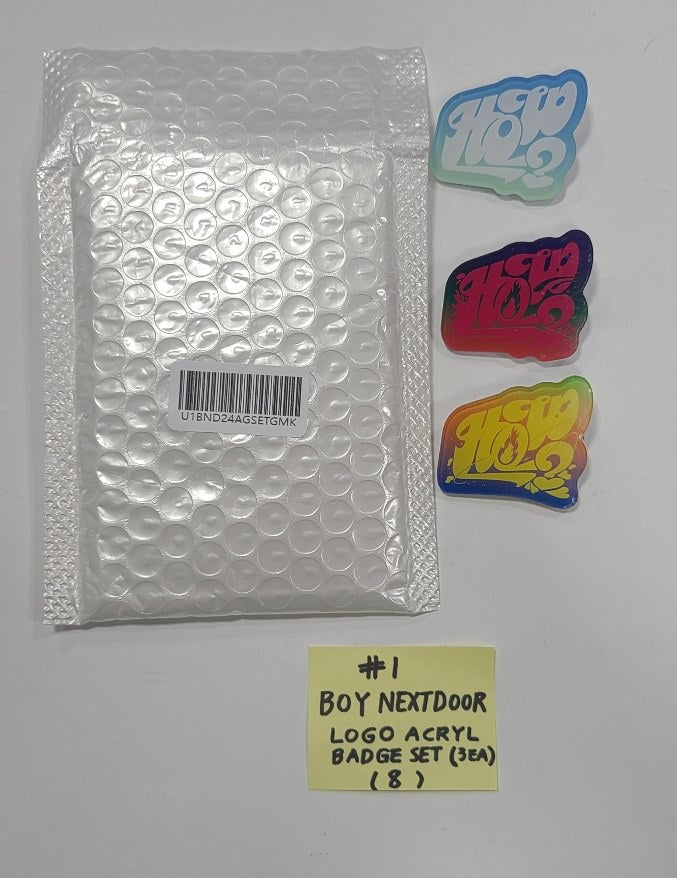 Boynextdoor  "HOW?" - Weverse Shop Pre-Order Benefit Logo Acryl Badge Set (3EA), Photo Frame [24.4.18] - HALLYUSUPERSTORE