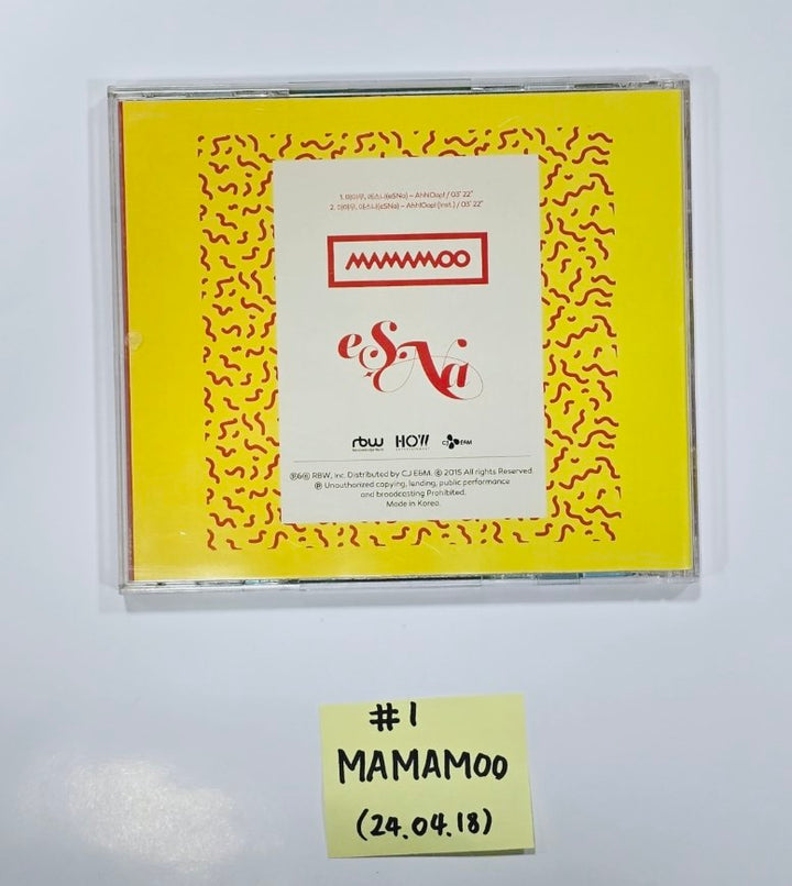 Mamamoo and Solar, Whee In, Hwasa, Moonbyul (of Mamamoo) - Hand Autographed(Signed) Promo Album [24.4.18] - HALLYUSUPERSTORE