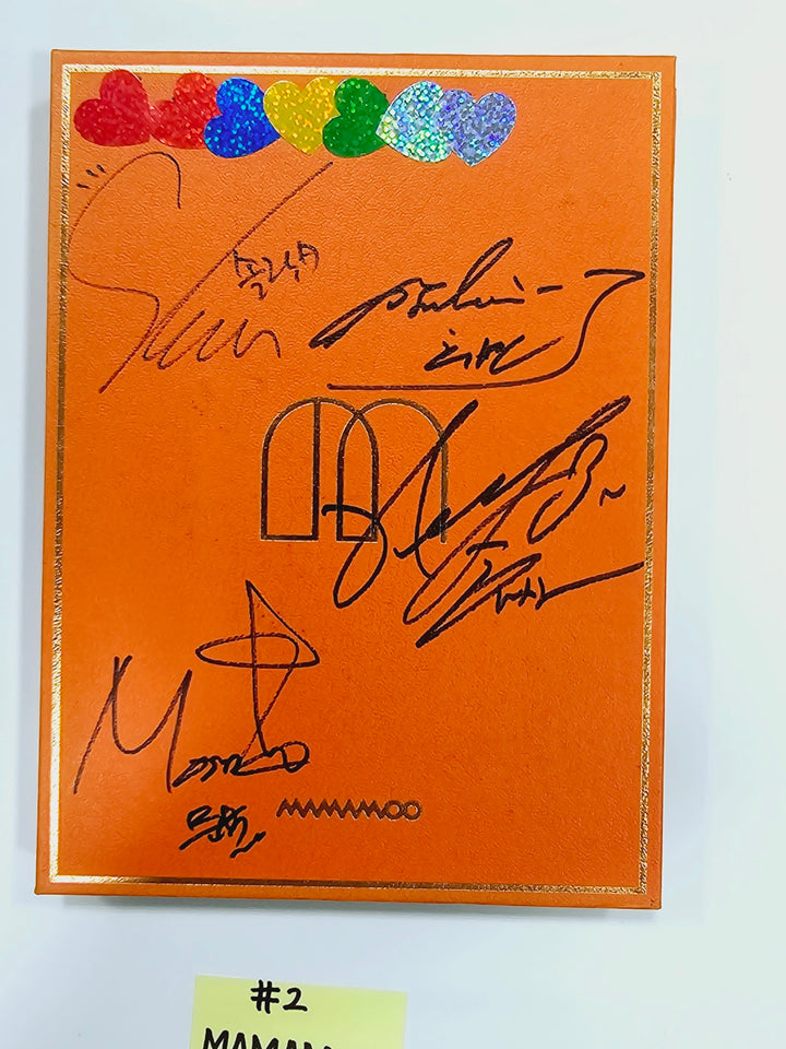Mamamoo and Solar, Whee In, Hwasa, Moonbyul (of Mamamoo) - Hand Autographed(Signed) Promo Album [24.4.18] - HALLYUSUPERSTORE