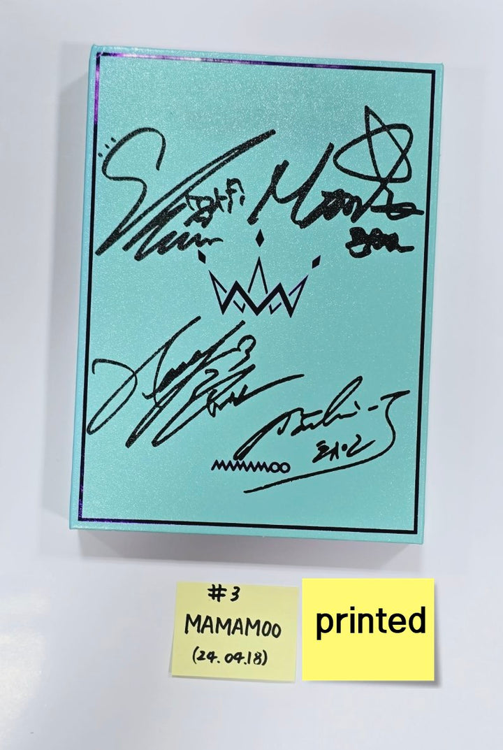 Mamamoo and Solar, Whee In, Hwasa, Moonbyul (of Mamamoo) - Hand Autographed(Signed) Promo Album [24.4.18] - HALLYUSUPERSTORE