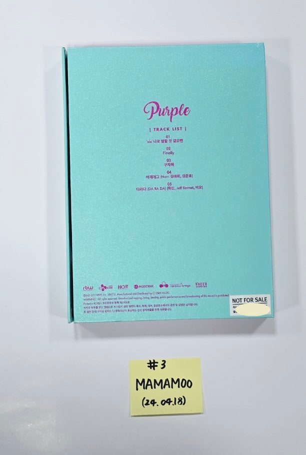 Mamamoo and Solar, Whee In, Hwasa, Moonbyul (of Mamamoo) - Hand Autographed(Signed) Promo Album [24.4.18] - HALLYUSUPERSTORE
