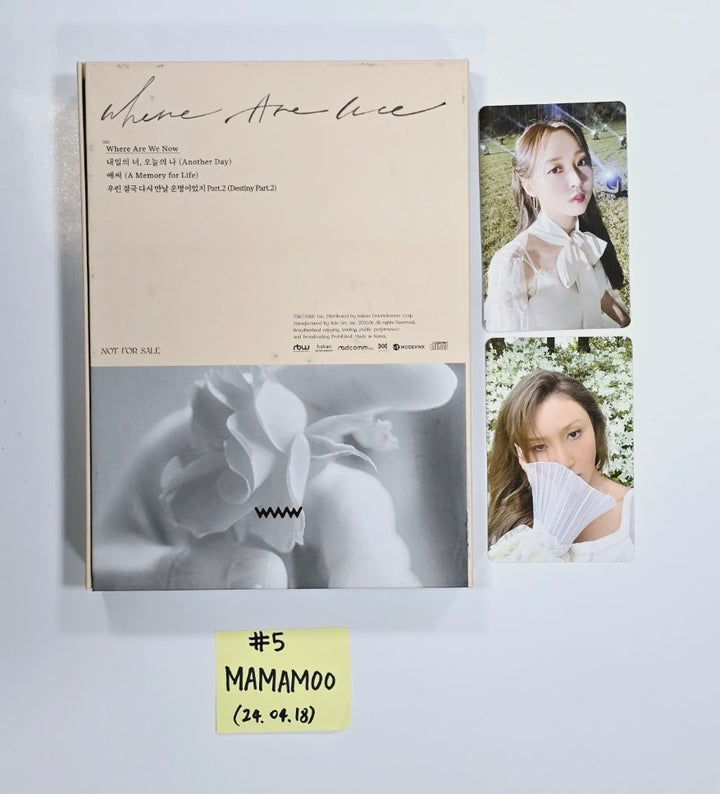 Mamamoo and Solar, Whee In, Hwasa, Moonbyul (of Mamamoo) - Hand Autographed(Signed) Promo Album [24.4.18] - HALLYUSUPERSTORE