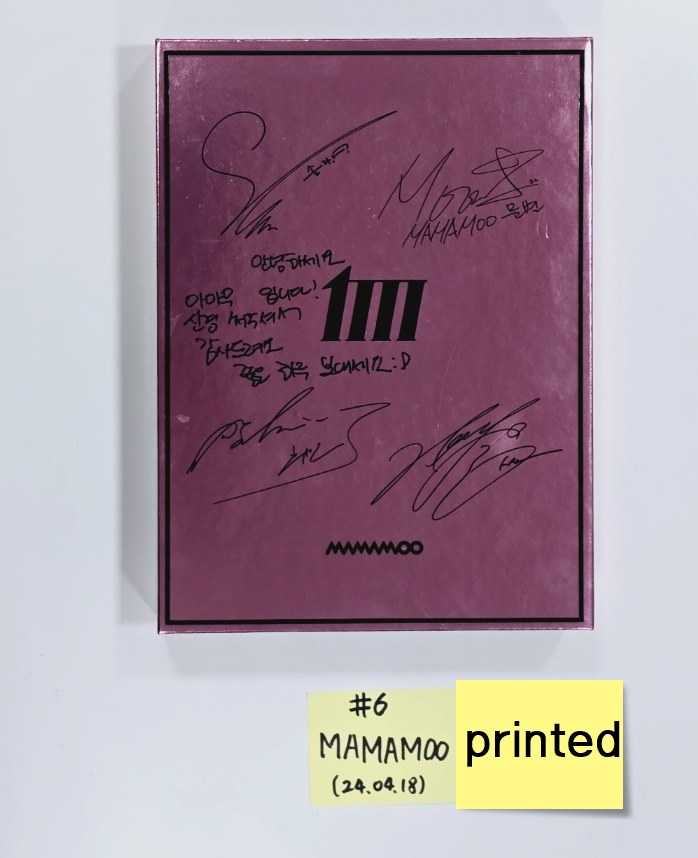 Mamamoo and Solar, Whee In, Hwasa, Moonbyul (of Mamamoo) - Hand Autographed(Signed) Promo Album [24.4.18] - HALLYUSUPERSTORE