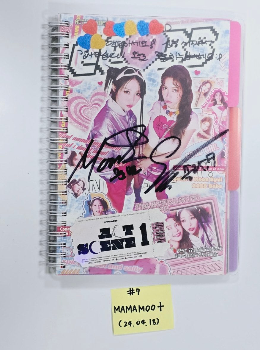 Mamamoo and Solar, Whee In, Hwasa, Moonbyul (of Mamamoo) - Hand Autographed(Signed) Promo Album [24.4.18] - HALLYUSUPERSTORE