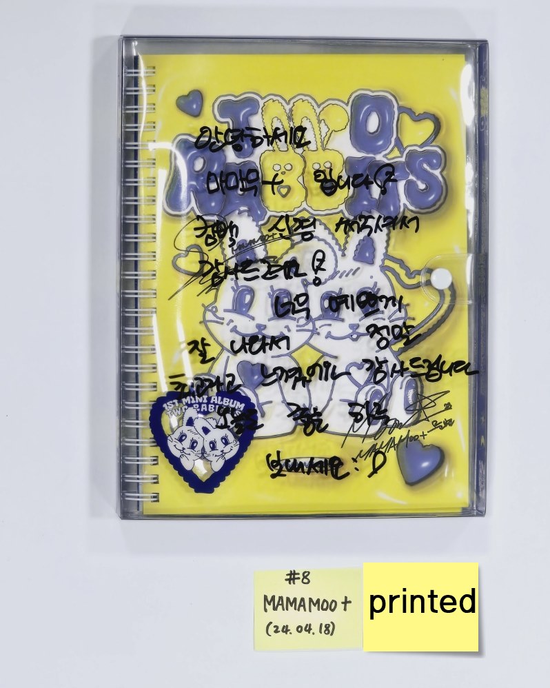 Mamamoo and Solar, Whee In, Hwasa, Moonbyul (of Mamamoo) - Hand Autographed(Signed) Promo Album [24.4.18] - HALLYUSUPERSTORE