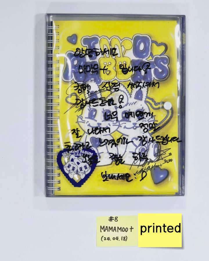 Mamamoo and Solar, Whee In, Hwasa, Moonbyul (of Mamamoo) - Hand Autographed(Signed) Promo Album [24.4.18] - HALLYUSUPERSTORE