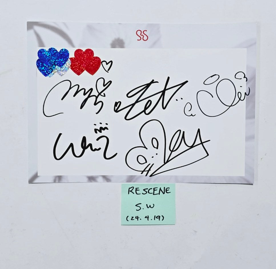RESCENE "Re:Scene" - Hand Autographed(Signed) Paper [24.4.19] - HALLYUSUPERSTORE