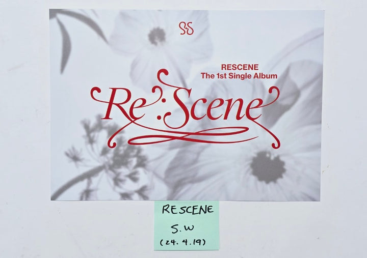 RESCENE "Re:Scene" - Hand Autographed(Signed) Paper [24.4.19] - HALLYUSUPERSTORE