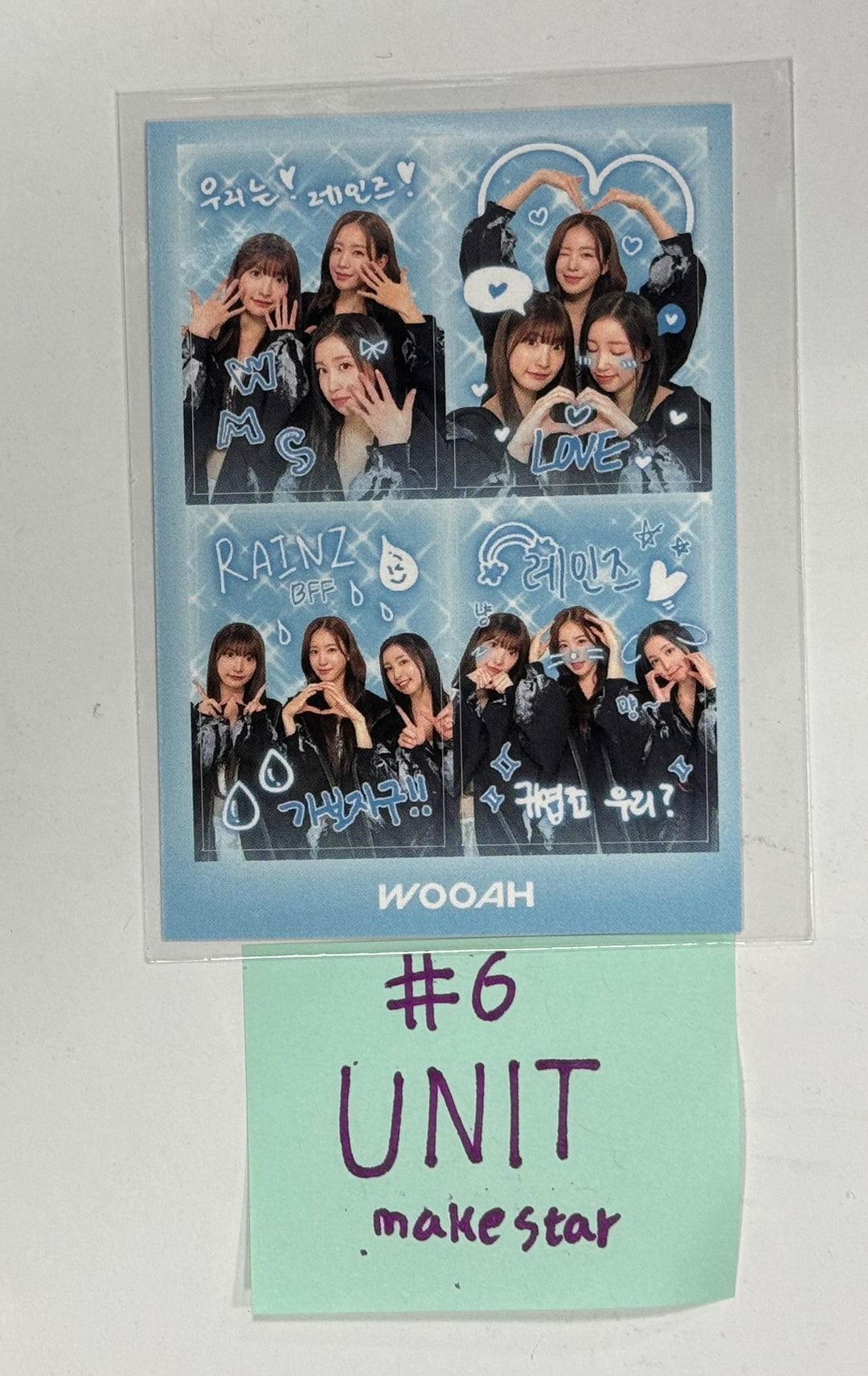 Woo!ah! "BLUSH" - Makestar Fansign Event Photocard, 4 Cut Sticker [24.4.24] - HALLYUSUPERSTORE