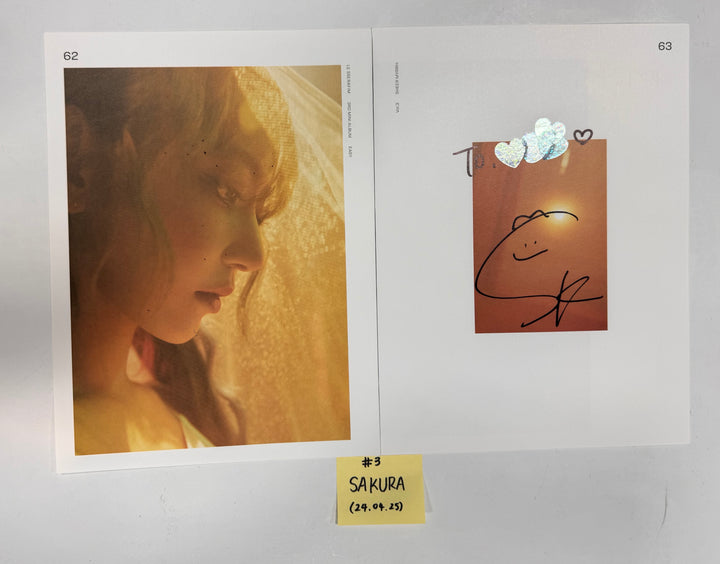 Le Sserafim 3rd Mini "EASY" - A Cut Page From Fansign Event Album [24.4.25] - HALLYUSUPERSTORE