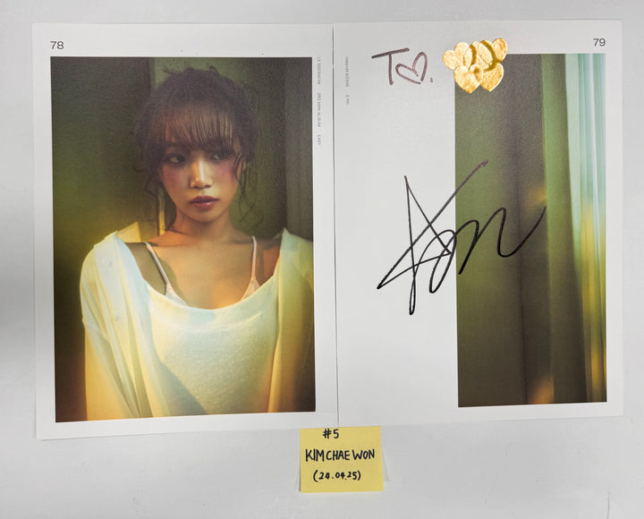 Le Sserafim 3rd Mini "EASY" - A Cut Page From Fansign Event Album [24.4.25] - HALLYUSUPERSTORE