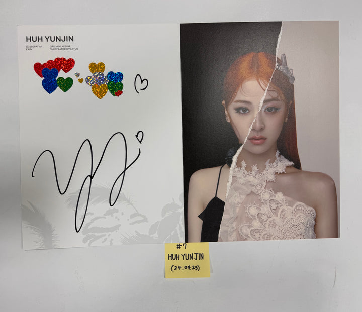 Le Sserafim 3rd Mini "EASY" - A Cut Page From Fansign Event Album [24.4.25] - HALLYUSUPERSTORE
