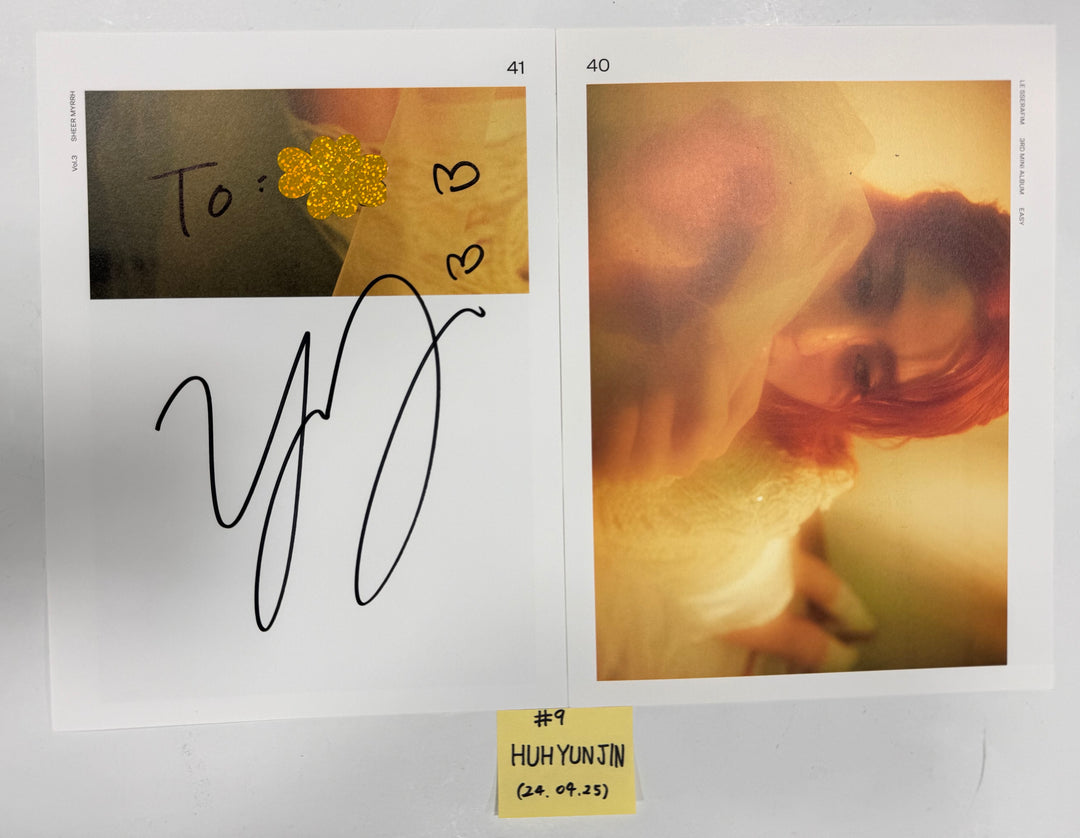 Le Sserafim 3rd Mini "EASY" - A Cut Page From Fansign Event Album [24.4.25] - HALLYUSUPERSTORE