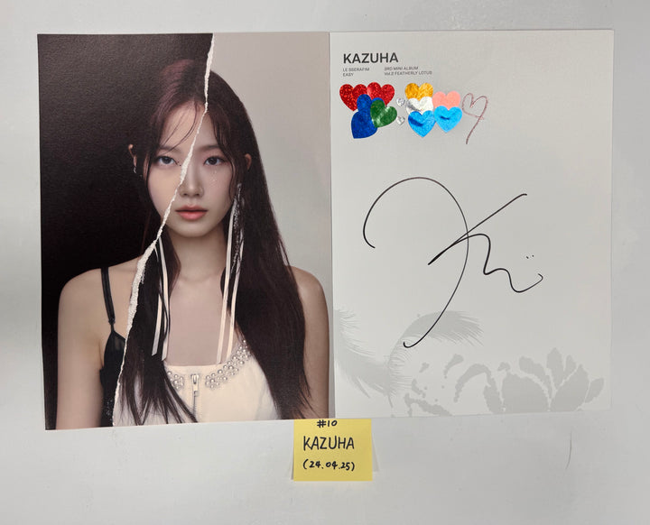 Le Sserafim 3rd Mini "EASY" - A Cut Page From Fansign Event Album [24.4.25] - HALLYUSUPERSTORE