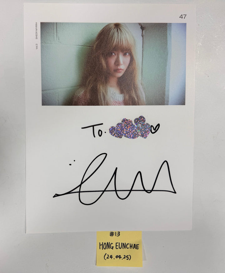Le Sserafim 3rd Mini "EASY" - A Cut Page From Fansign Event Album [24.4.25] - HALLYUSUPERSTORE