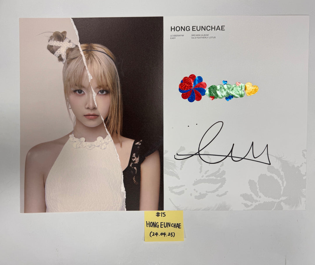 Le Sserafim 3rd Mini "EASY" - A Cut Page From Fansign Event Album [24.4.25] - HALLYUSUPERSTORE