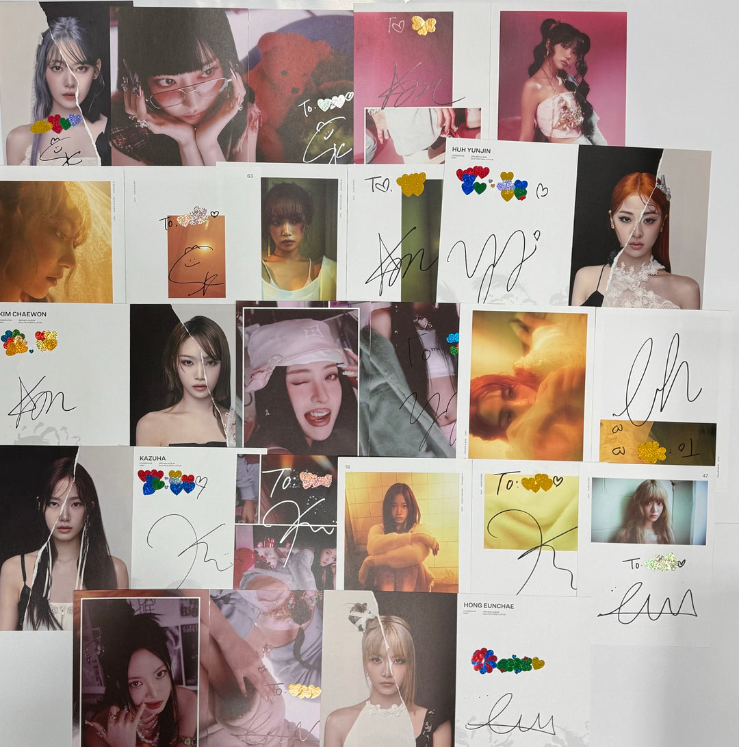 Le Sserafim 3rd Mini "EASY" - A Cut Page From Fansign Event Album [24.4.25] - HALLYUSUPERSTORE