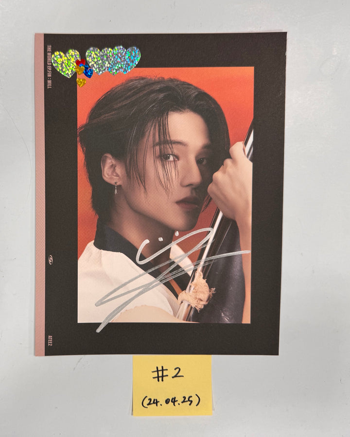 Ateez "The World Ep.Fin : Will" - A Cut Page From Fansign Event Album [24.4.25] - HALLYUSUPERSTORE