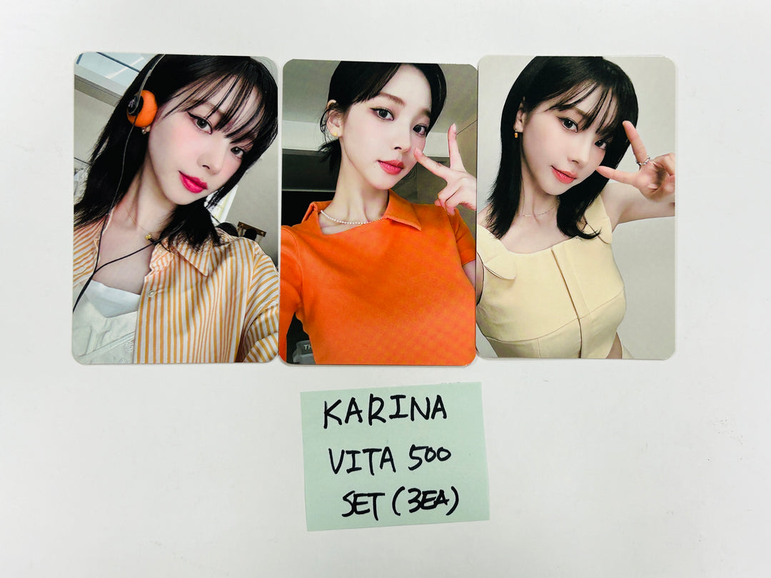 Karina (Of Aespa) X VITA 500 - Pre-Order Benefit Photocards Set (3EA) [24.4.29] - HALLYUSUPERSTORE