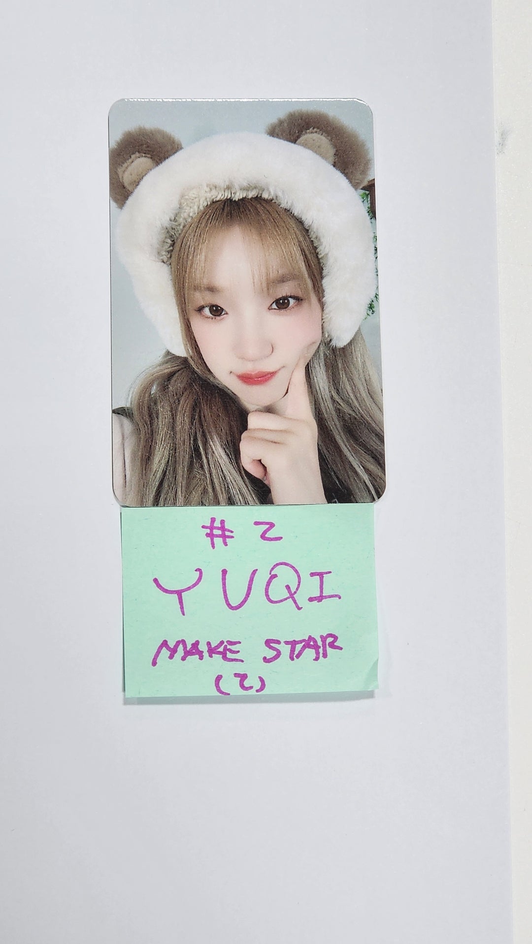 YUQI "YUQ1" - Makestar Fansign Event Photocard [24.5.2] - HALLYUSUPERSTORE