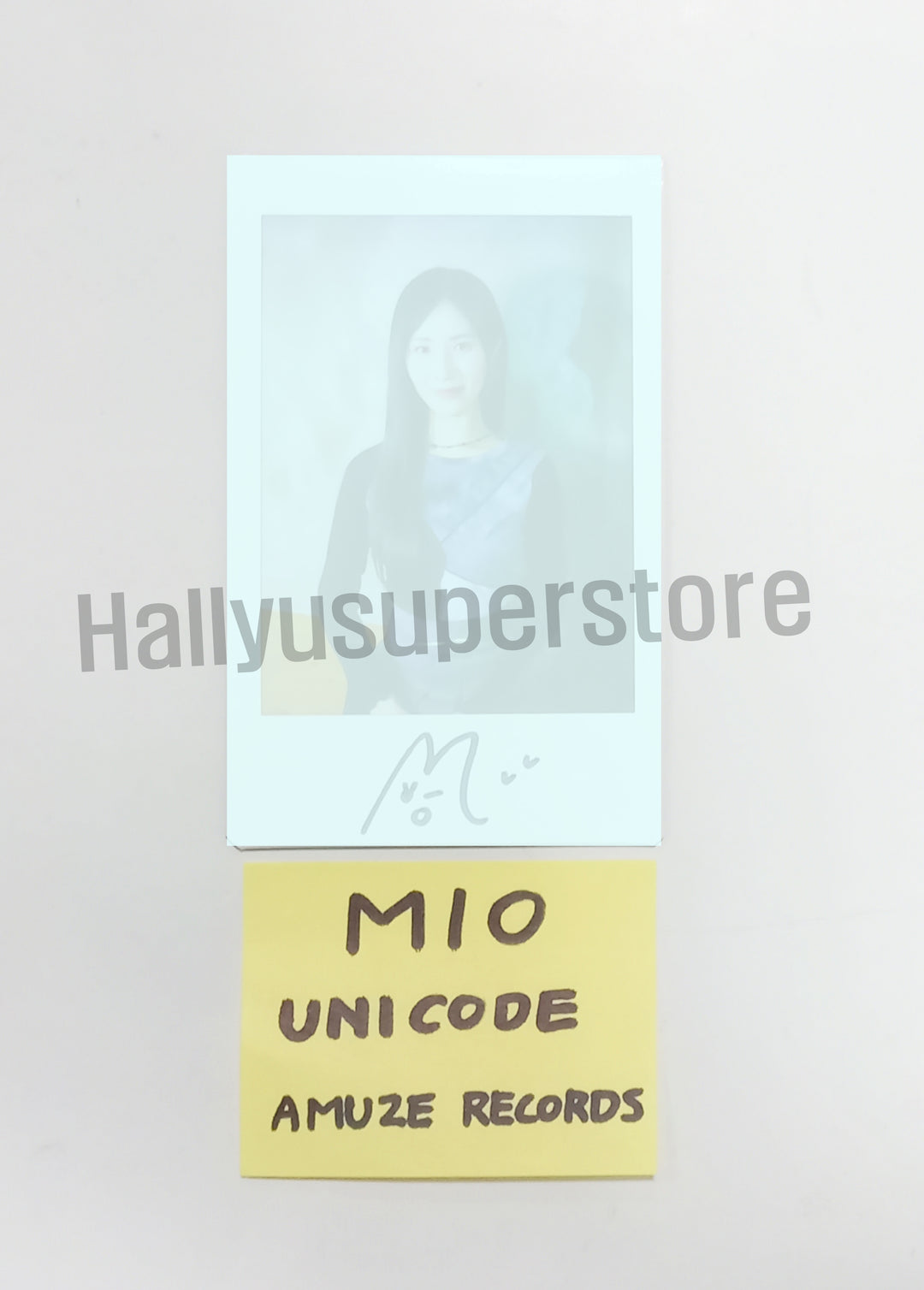 Mio (of UNICODE) "Hello World : Code J" - Hand Autographed(Signed) Polaroid [24. 05. 03] - HALLYUSUPERSTORE