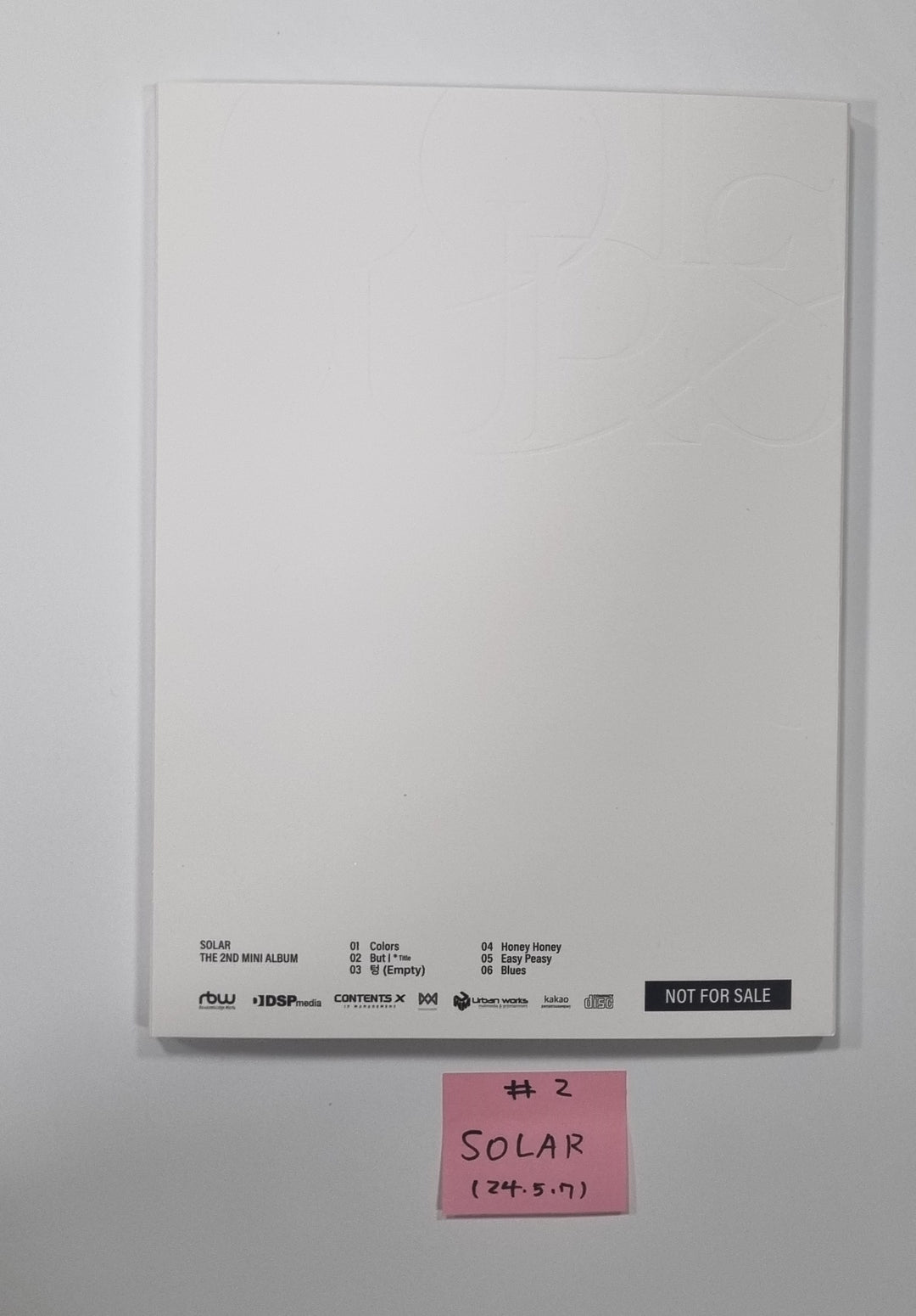 Solar "COLOURS" - Autographed (Printed Signed) Promo Album [24.5.7] - HALLYUSUPERSTORE