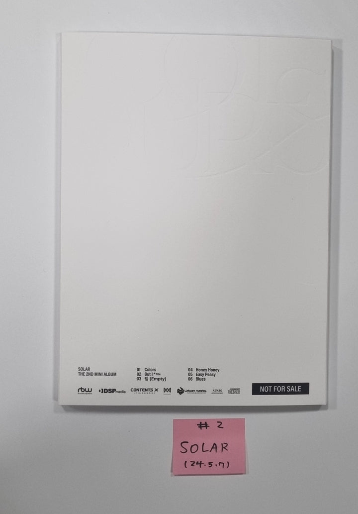 Solar "COLOURS" - Autographed (Printed Signed) Promo Album [24.5.7] - HALLYUSUPERSTORE