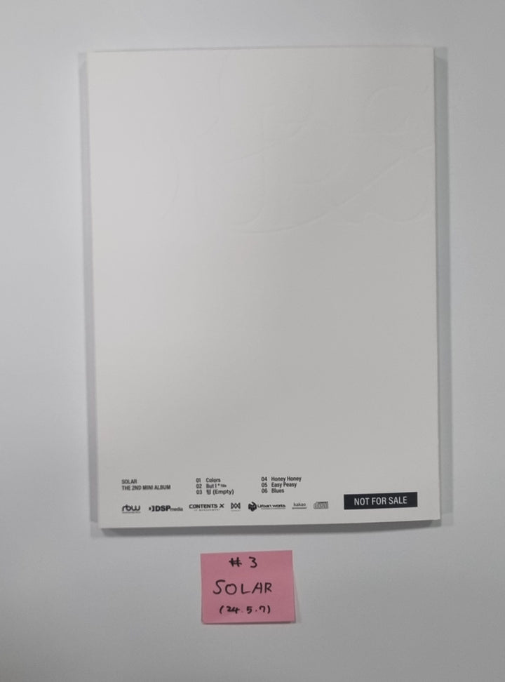Solar "COLOURS" - Autographed (Printed Signed) Promo Album [24.5.7] - HALLYUSUPERSTORE