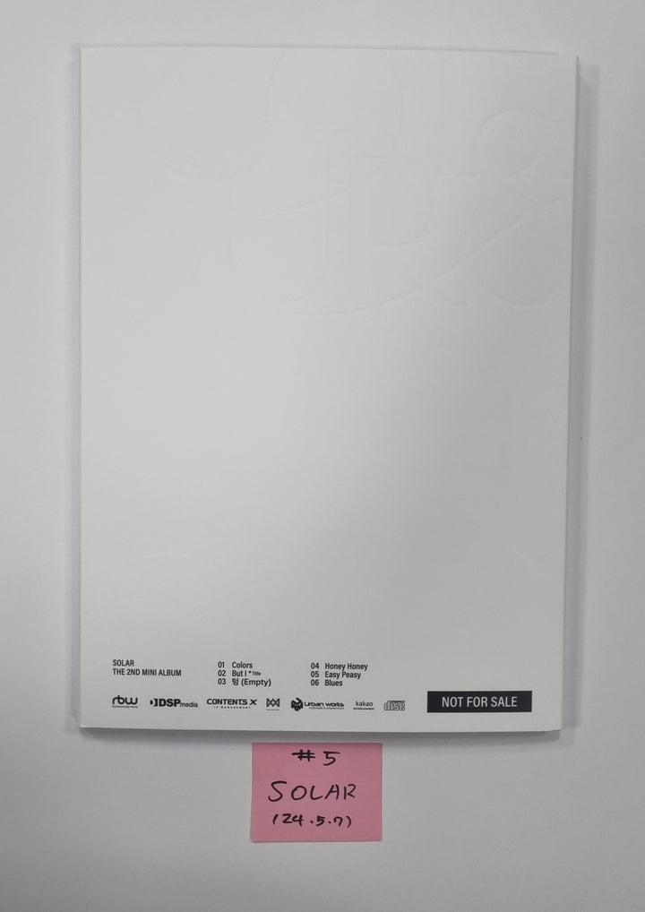 Solar "COLOURS" - Autographed (Printed Signed) Promo Album [24.5.7] - HALLYUSUPERSTORE