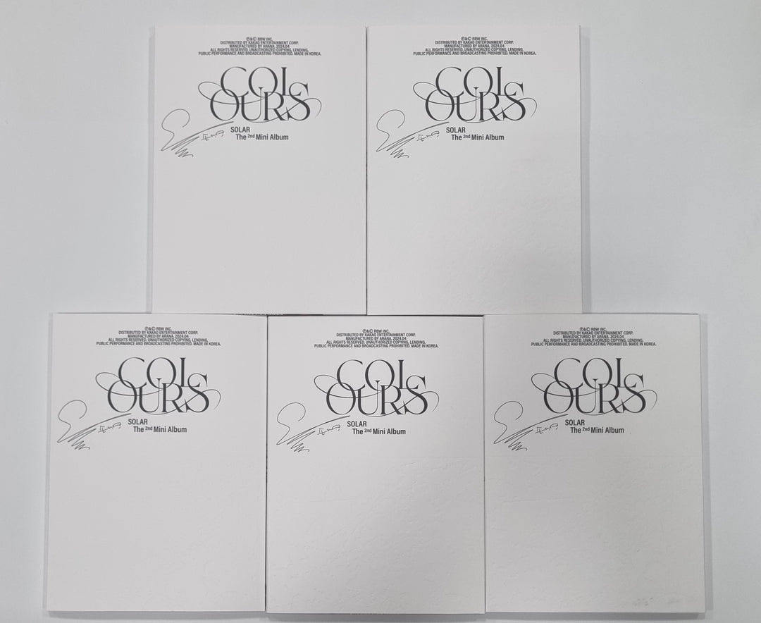 Solar "COLOURS" - Autographed (Printed Signed) Promo Album [24.5.7] - HALLYUSUPERSTORE