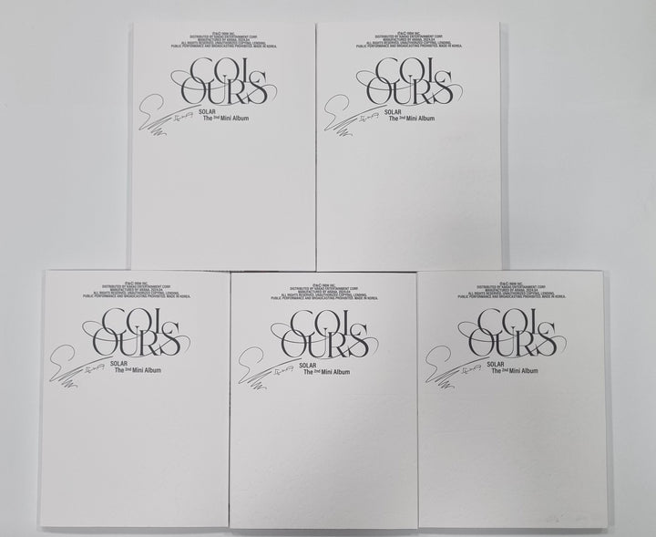 Solar "COLOURS" - Autographed (Printed Signed) Promo Album [24.5.7] - HALLYUSUPERSTORE