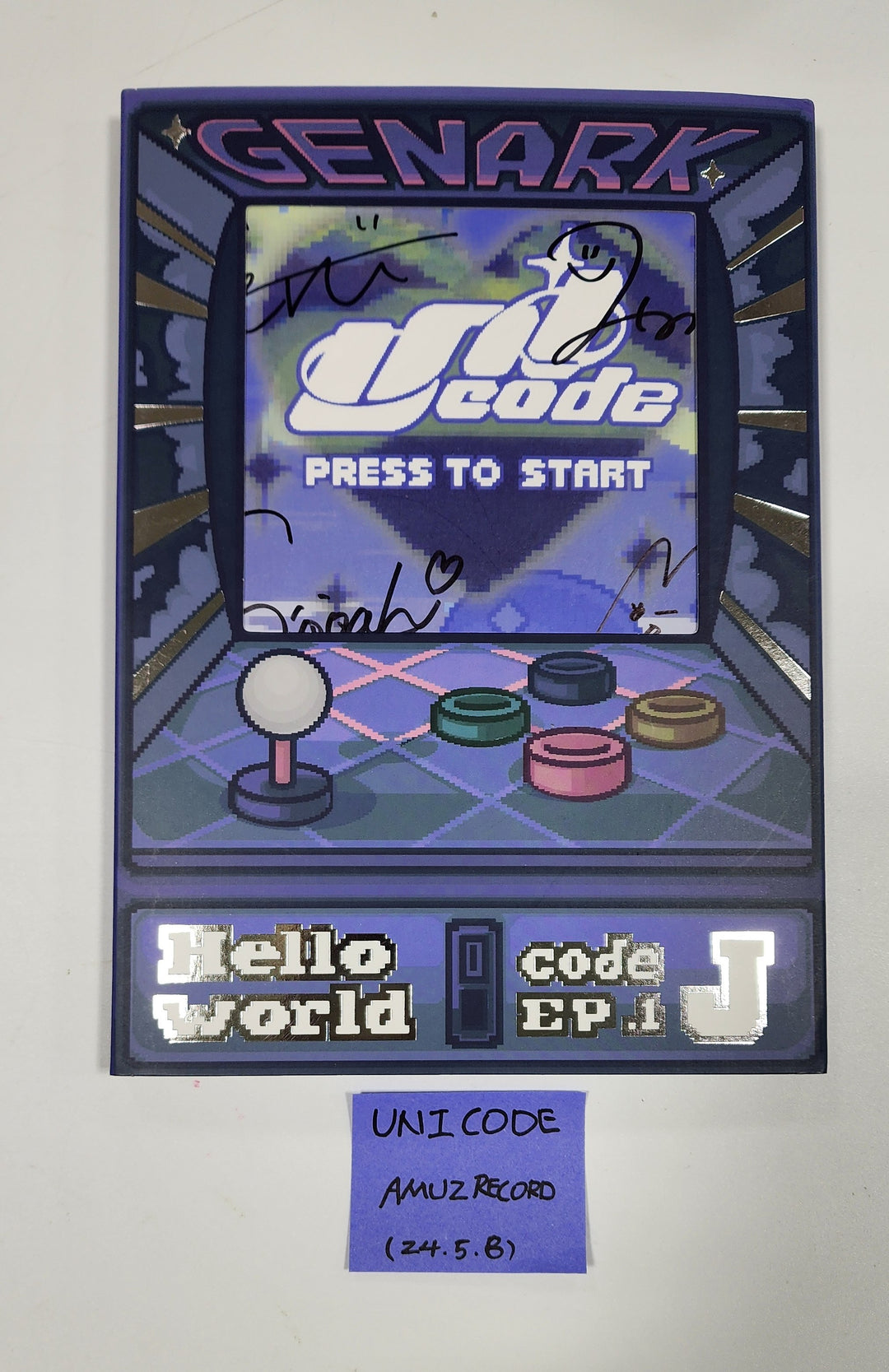 UNICODE "Hello World : Code J" - Hand Autographed(Signed) Album [24.5.8] - HALLYUSUPERSTORE