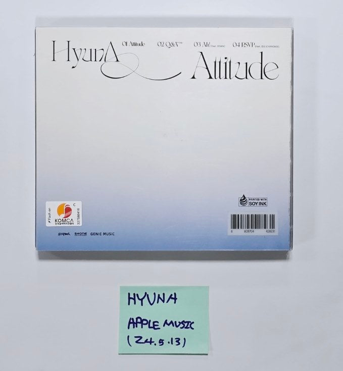 Hyuna "Attitude" - Hand Autographed(Signed) Album [24.5.13] - HALLYUSUPERSTORE