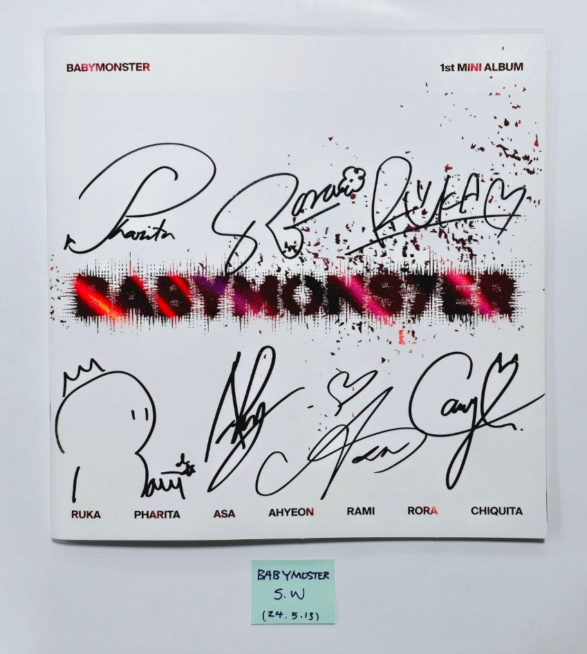 BabyMonster "BABYMONS7ER" - Hand Autographed(Signed) Album [24.5.13] - HALLYUSUPERSTORE