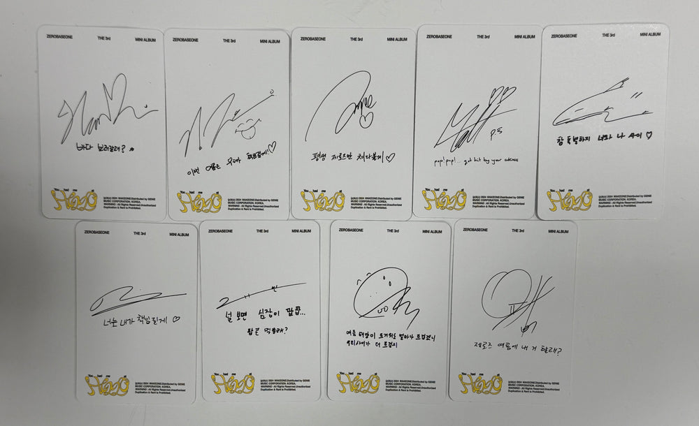 ZEROBASEONE(ZB1) "You had me at HELLO" - Official Photocard [Digipack Ver.] [24.5.14] - HALLYUSUPERSTORE