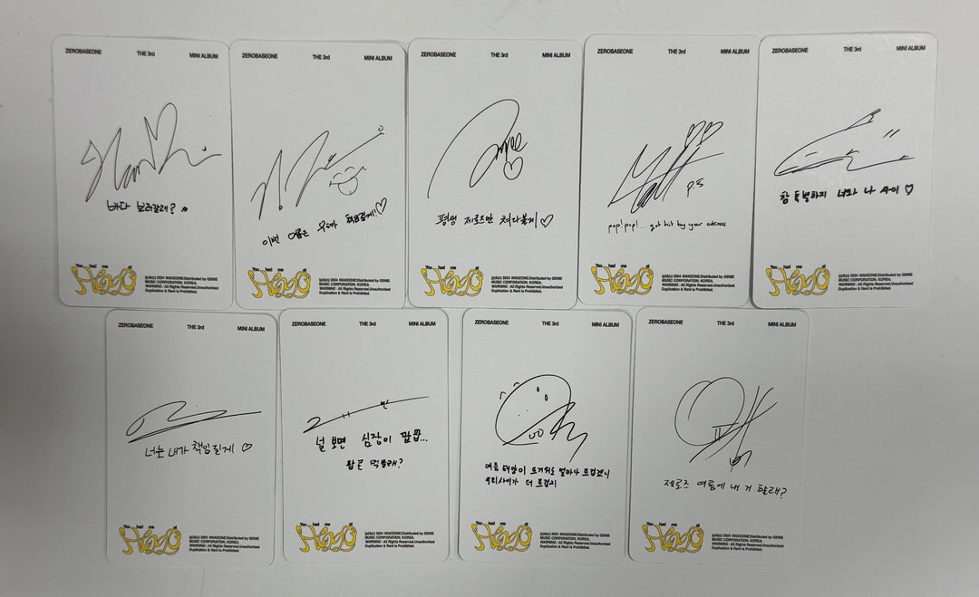 ZEROBASEONE(ZB1) "You had me at HELLO" - Official Photocard [Digipack Ver.] [24.5.14] - HALLYUSUPERSTORE