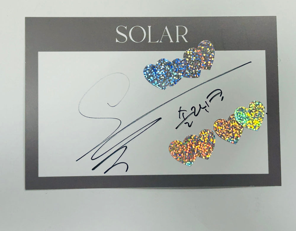 Solar "COLOURS" - Hand Autographed (Signed) Paper [24.5.23] - HALLYUSUPERSTORE