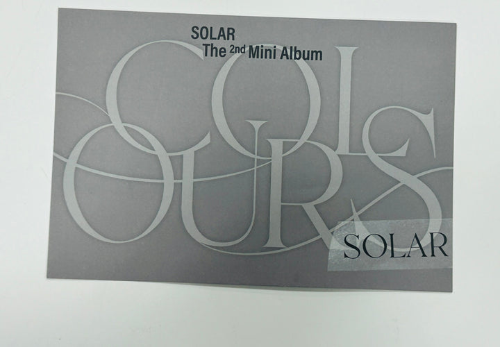 Solar "COLOURS" - Hand Autographed (Signed) Paper [24.5.23] - HALLYUSUPERSTORE