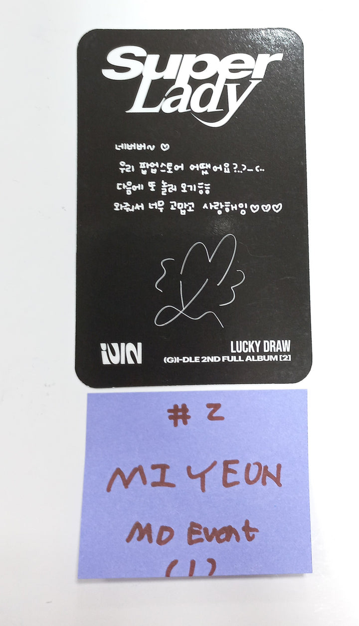 (g) I-DLE "2" 2nd Full Album - Line friends Pop-Up Store Special Gift Event Photocard [24.5.27] - HALLYUSUPERSTORE