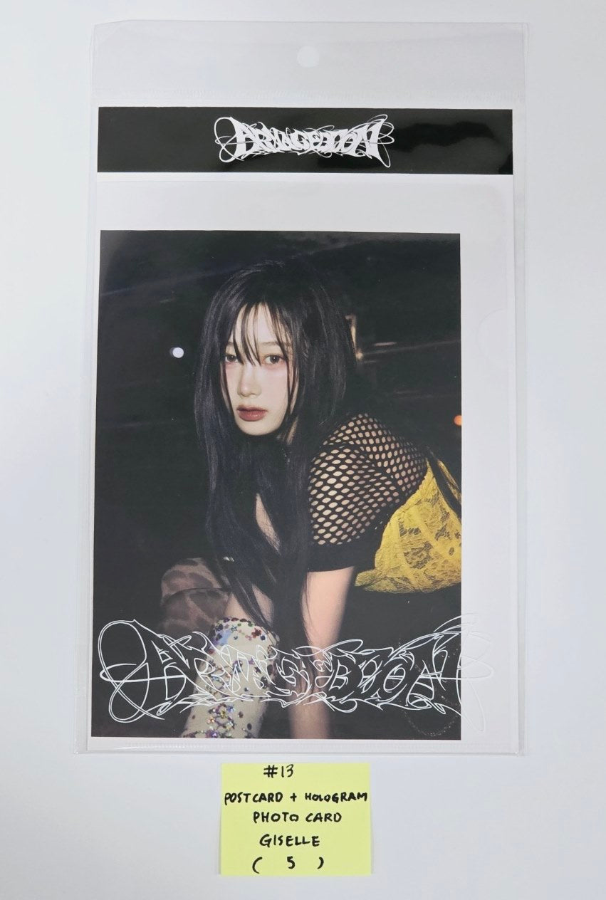 Aespa "Armageddon : The Mystery Circle" - Official MD [A4 PHOTO, Postcard + Hologram photocatd set, Acrylic Keyring, 4x6 Photo Set, Necklace Set, Hair Cla Clip Set, Pouch Set, Postcard Set, Mini Backpack set] [24.5.28] - HALLYUSUPERSTORE