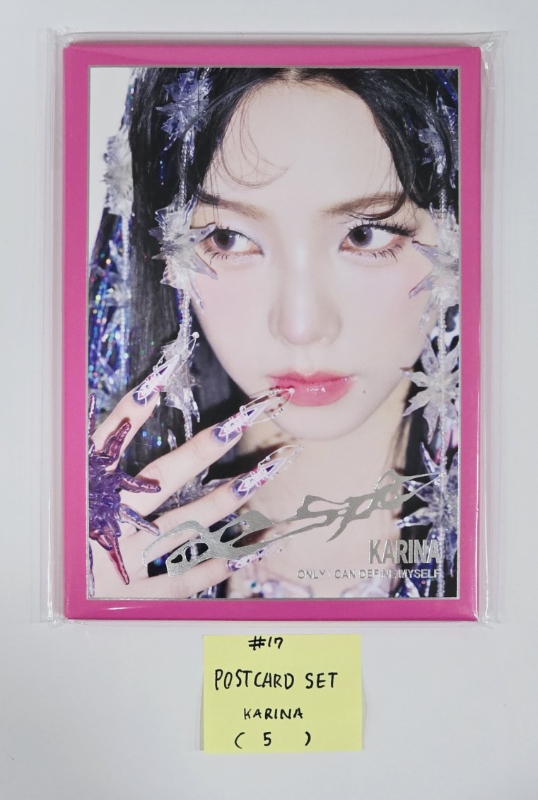 Aespa "Armageddon : The Mystery Circle" - Official MD [A4 PHOTO, Postcard + Hologram photocatd set, Acrylic Keyring, 4x6 Photo Set, Necklace Set, Hair Cla Clip Set, Pouch Set, Postcard Set, Mini Backpack set] [24.5.28] - HALLYUSUPERSTORE