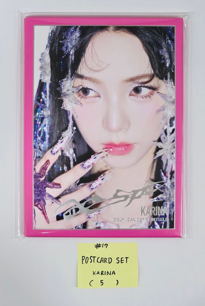 Aespa "Armageddon : The Mystery Circle" - Official MD [A4 PHOTO, Postcard + Hologram photocatd set, Acrylic Keyring, 4x6 Photo Set, Necklace Set, Hair Cla Clip Set, Pouch Set, Postcard Set, Mini Backpack set] [24.5.28] - HALLYUSUPERSTORE