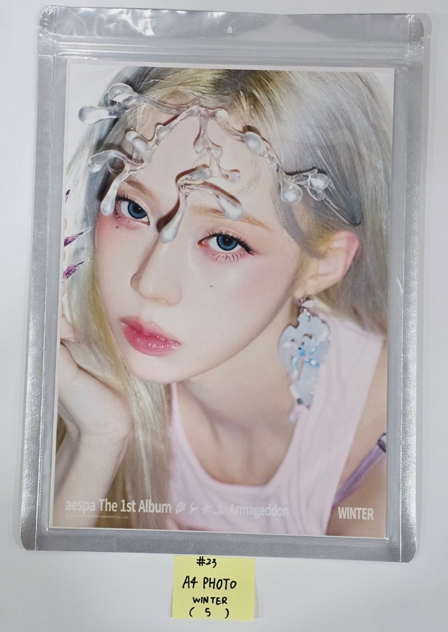 Aespa "Armageddon : The Mystery Circle" - Official MD [A4 PHOTO, Postcard + Hologram photocatd set, Acrylic Keyring, 4x6 Photo Set, Necklace Set, Hair Cla Clip Set, Pouch Set, Postcard Set, Mini Backpack set] [24.5.28] - HALLYUSUPERSTORE