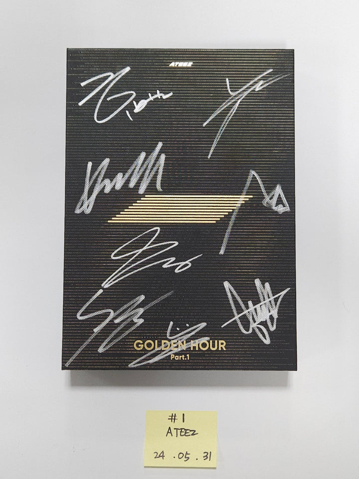 Ateez - "Golden Hour : Part.1" Hand Autographed(Signed) Promo Album [24.5.31] - HALLYUSUPERSTORE