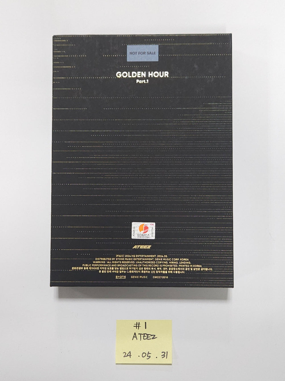 Ateez - "Golden Hour : Part.1" Hand Autographed(Signed) Promo Album [24.5.31] - HALLYUSUPERSTORE