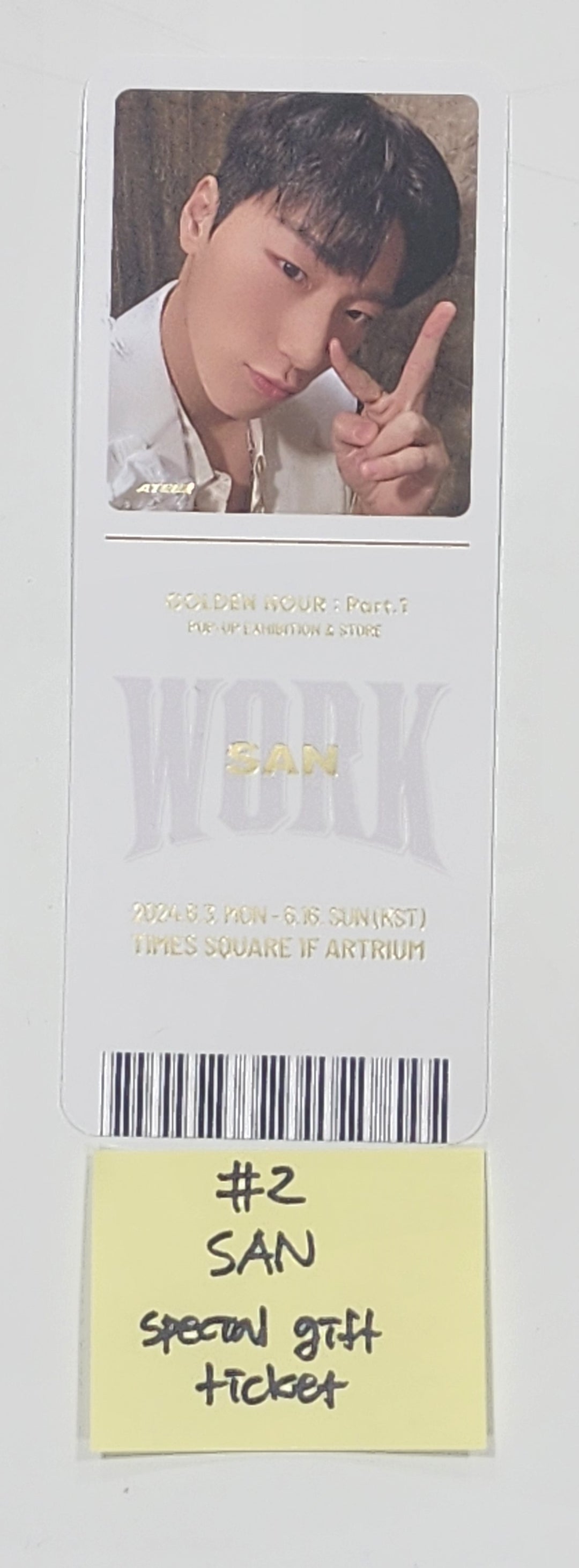Ateez - [GOLDEN HOUR : Part.1] Pop-Up Exhibition &amp; Store Event Special Ticket [24.06.03] - HALLYUSUPERSTORE